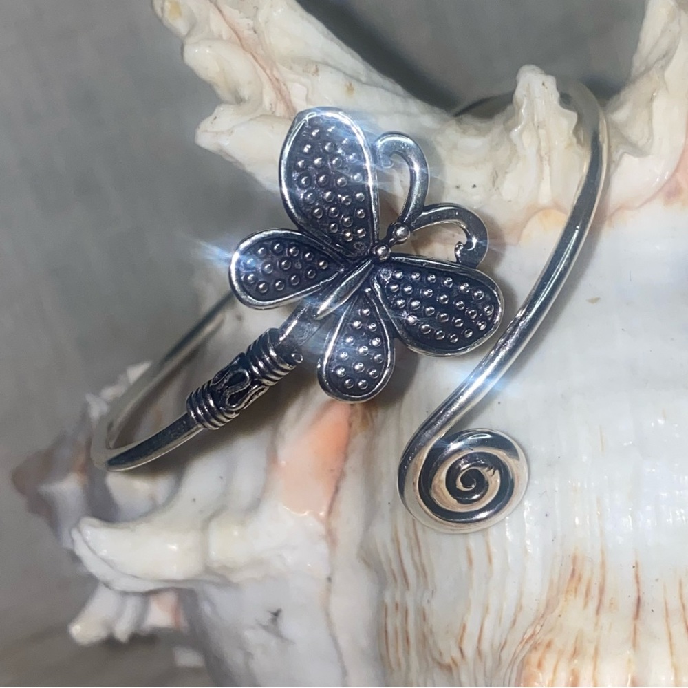 SALE * Butterfly scroll handmade 925 sterling silver cuff